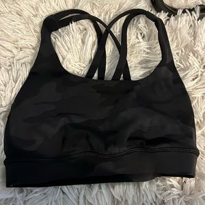Lululemon black camo sports bra